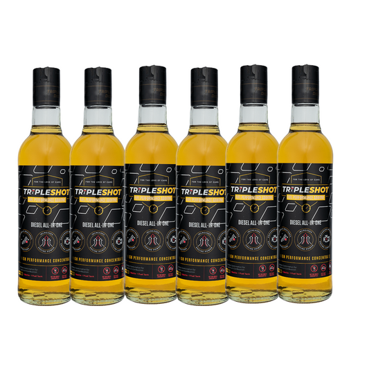 TripleShot Diesel All-In-One Multipack of 6 - Fuel Additive – Engine Cleaner and Performance Booster with Box Packaging