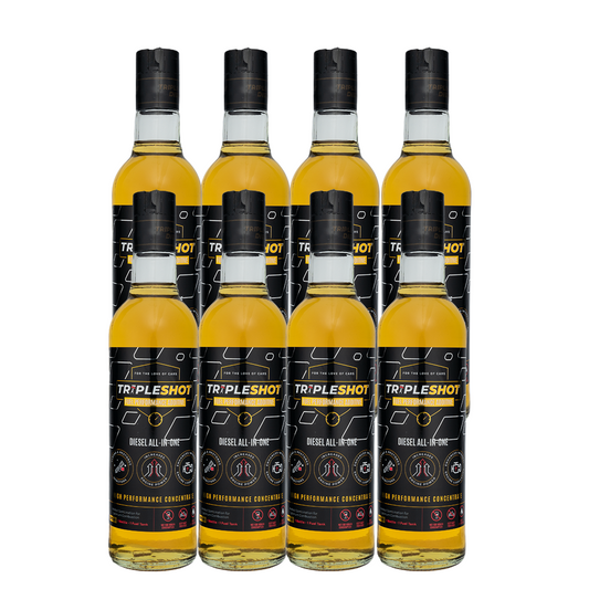 TripleShot Diesel All-In-One Multipack of 8 - Fuel Additive – Engine Cleaner and Performance Booster with Box Packaging