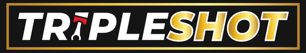 Triple Shot logo with black background