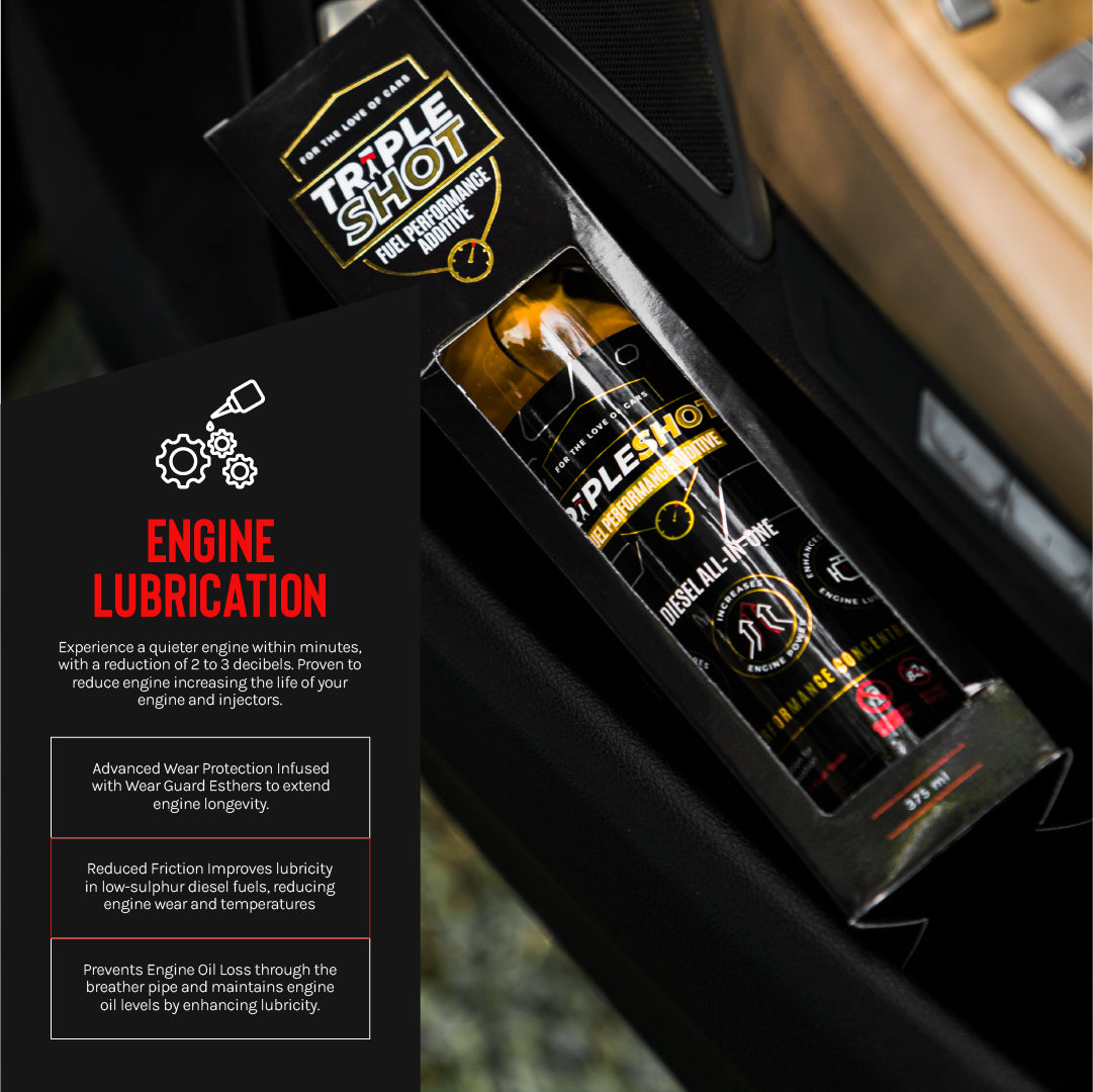 TripleShot Diesel Additive with Engine Lubrication Benefits – Reduces Friction & Enhances Engine Life