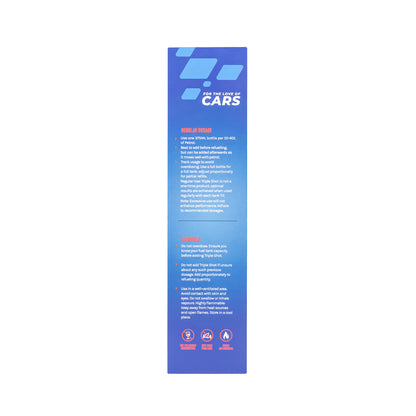 Showing Tripleshot fuel additive box side